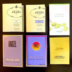 Bundle of six designer perfume samples